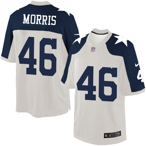 Men's Limited Alfred Morris Nike Jersey White Alternate - #46 Throwback NFL Dallas Cowboys